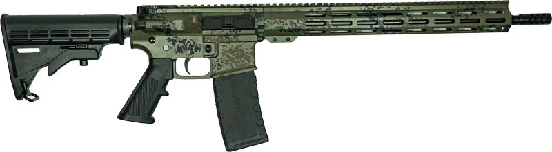 Great Lakes GLFA GL15 LGRN 16-inch .223 Wylde rifle bundle with knives, lichen green finish