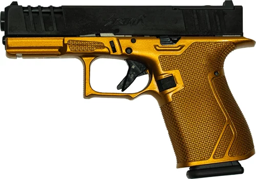 Great Lakes GL19GCPR Striker 9mm pistol with 4-inch barrel, galaxy copper frame and black slide