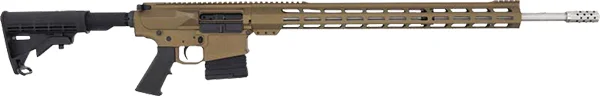 Great Lakes GLFA AR-10 .243 Win 24 inch stainless barrel bronze Cerakote rifle