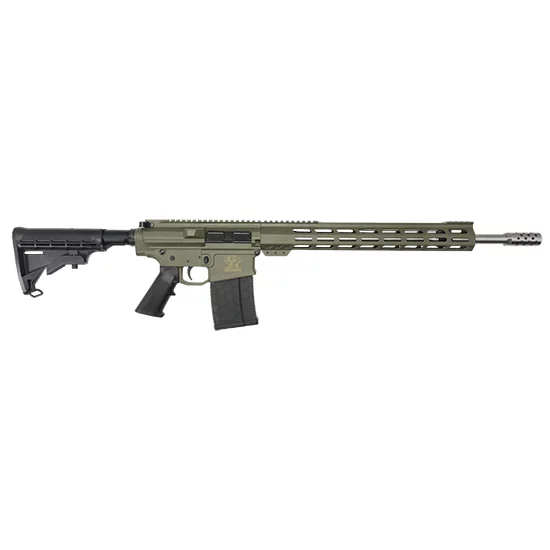 Great Lakes GLFA AR-10 .308 Winchester OD Green semi-auto rifle with 10-round magazine