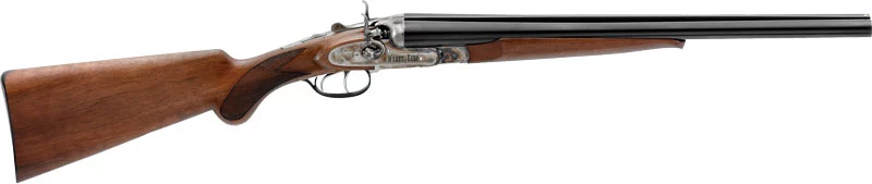 Pedersoli Wyatt Earp 12ga 20in side-by-side hammer shotgun walnut stock