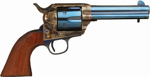 Cimarron P-Model .357 Magnum 4.75 inch revolver with charcoal blued finish and walnut grip