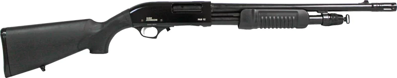 Iver Johnson 12ga pump shotgun 18in barrel blued finish synthetic stock