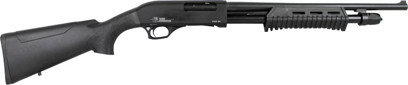 Iver Johnson pump shotgun 20 gauge 18 inch barrel blued finish synthetic black stock