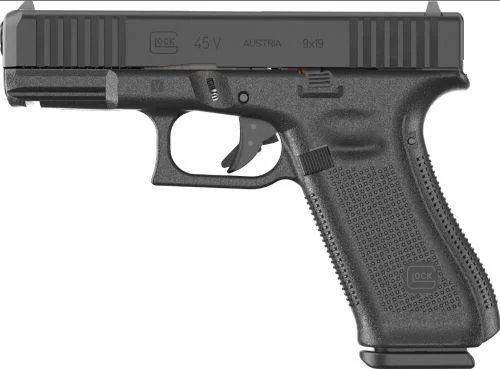 Glock G45 V 9mm pistol, 4.02 in barrel, fixed sights, black