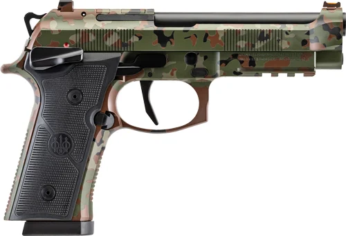 Beretta 92XI SAO FS 9mm Flecktarn camouflage pistol with 4.7-inch barrel and two magazines