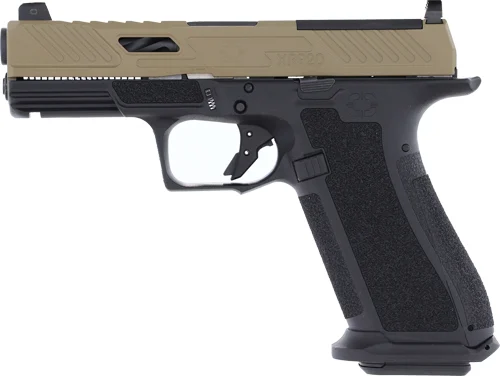 Shadow Systems XR920 Elite 9mm pistol, 4.5 inch barrel, optic cut, coyote slide and black frame