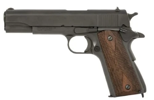 Tisas 1911A1 9mm 5-inch barrel walnut grips manganese phosphate finish