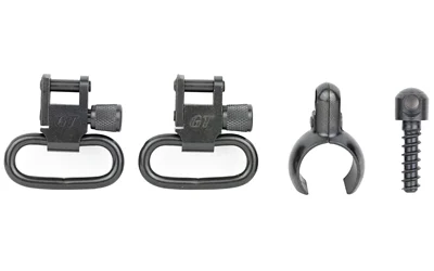 GrovTec GTSW43 two-piece barrel band swivel set in black, 1" loop, fits .630-.675" tube