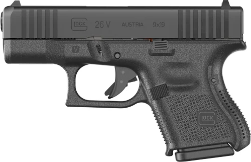 Glock 26 V 9mm sub-compact pistol black polymer frame with three 10-round magazines