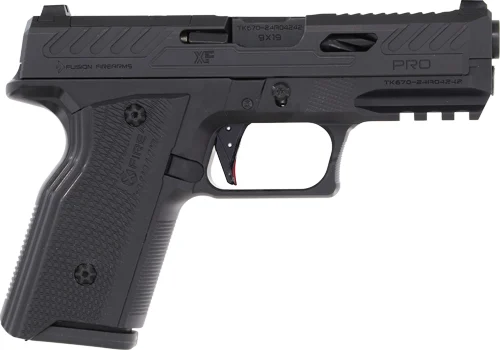 Fusion XF PRO 9mm 4in optic-ready pistol, black aluminum frame