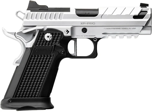 Fusion Firearms XP Pro 9mm 4-inch chrome pistol with two 10-round magazines