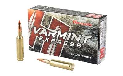 Hornady Varmint Express 6mm Creedmoor 87 gr V-MAX ammunition box, 20 rounds