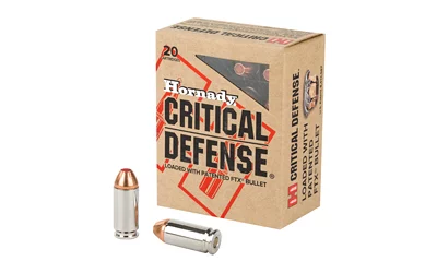 Hornady Critical Defense .40 S&W 165 grain FTX handgun ammunition box