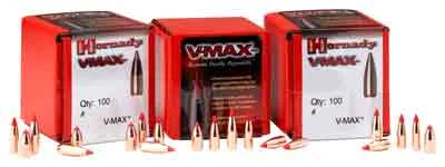 Hornady V-MAX 6mm (.243) 87 gr polymer-tip boat-tail bullets 100/box