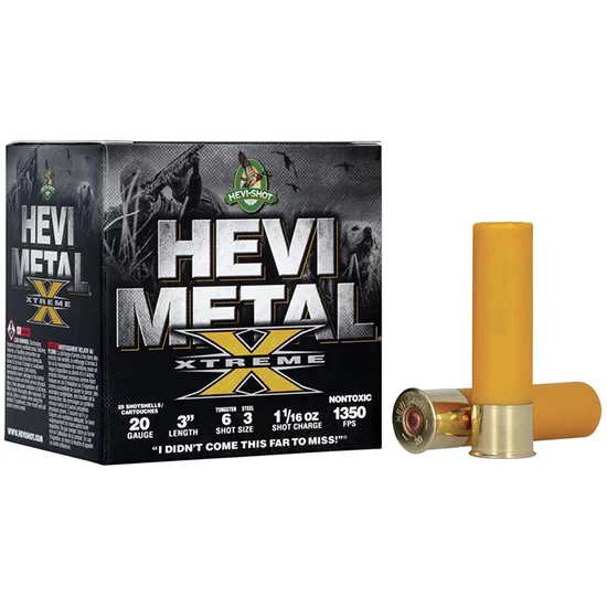 HEVI-Shot HEVI-Metal Xtreme 20ga 3in 1-1/16oz #6/#3 shotshell box