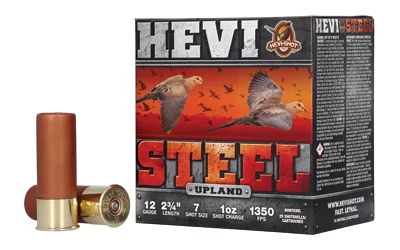 HEVI-Steel Upland 12ga 2.75" 1oz #7 steel shotshells 25-count box