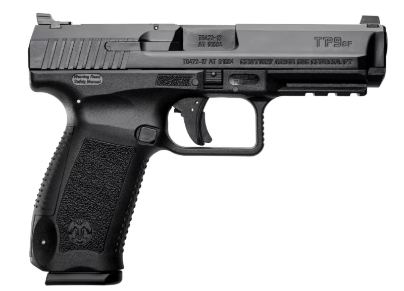 Canik TP9SF 9mm 4.46 inch barrel black polymer frame two 18-round magazines