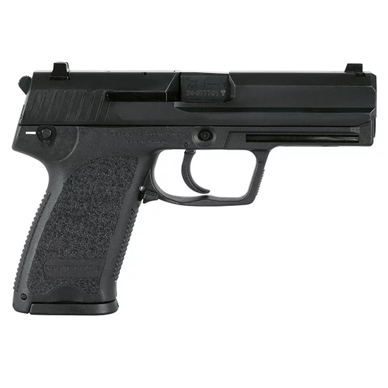 Heckler & Koch USP45 Elite V1 .45 ACP pistol with black polymer frame and long serrated slide