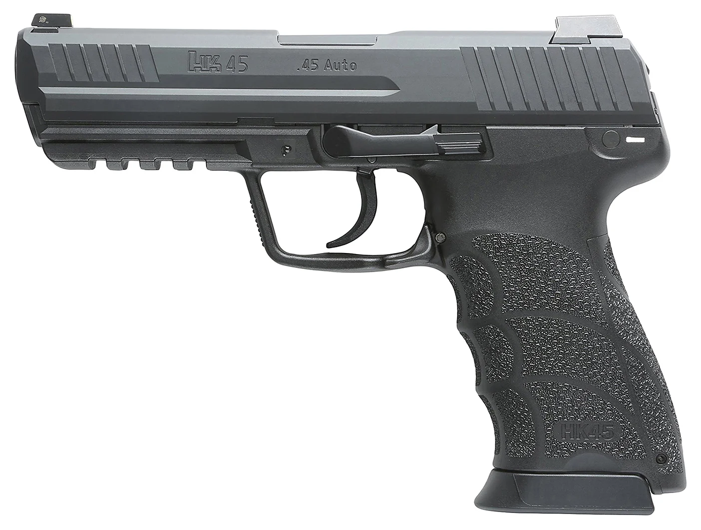 Heckler & Koch HK45 V7 LEM .45 ACP 4.46in matte black polymer-frame handgun, two magazines included