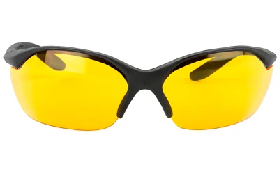 Howard Leight Vapor II shooting glasses, black frame with orange lens