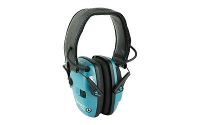 Howard Leight Impact Sport teal electronic earmuffs NRR 22 dB