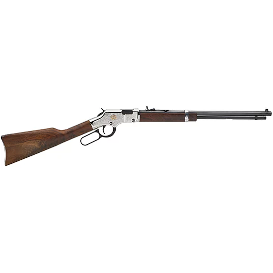 Henry American Beauty lever-action rifle .22 S/L/LR 20-inch octagon blued barrel walnut stock engraved receiver