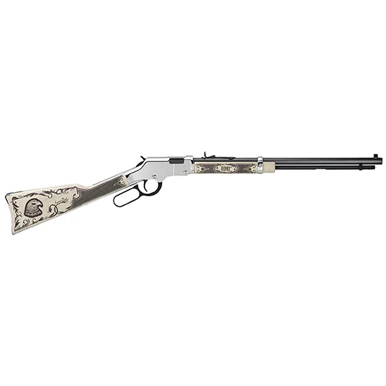 Henry Golden Boy Silver American Eagle .22 rifle, 20 inch octagon barrel, nickel-plated receiver, engraved walnut stock