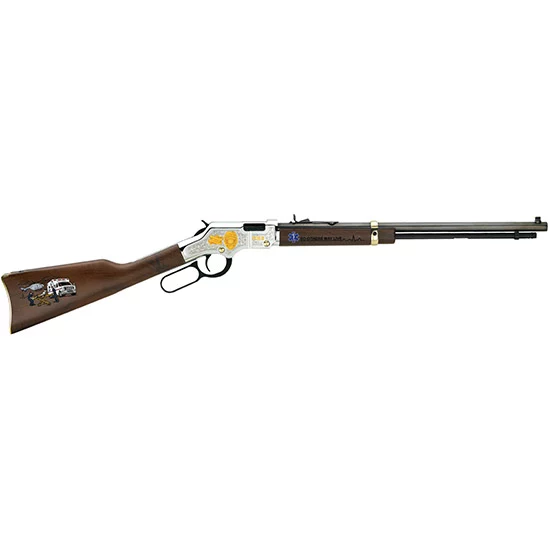 Henry Golden Boy EMS Tribute Edition lever-action rifle .22 S/L/LR 20-inch octagon barrel walnut stock engraved receiver