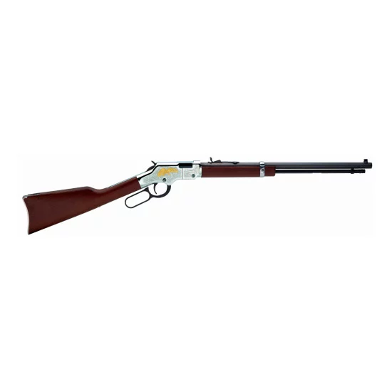 Henry Golden Eagle 20in .22 LR lever-action rifle with octagon barrel and walnut stock