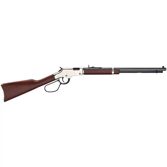 Henry Golden Boy Silver .22 LR lever-action rifle with octagon blued barrel and walnut stock