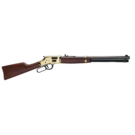 Henry Big Boy Brass Side Gate .357 Mag/.38 Spl 20 inch octagon blued barrel rifle with brass receiver and walnut stock