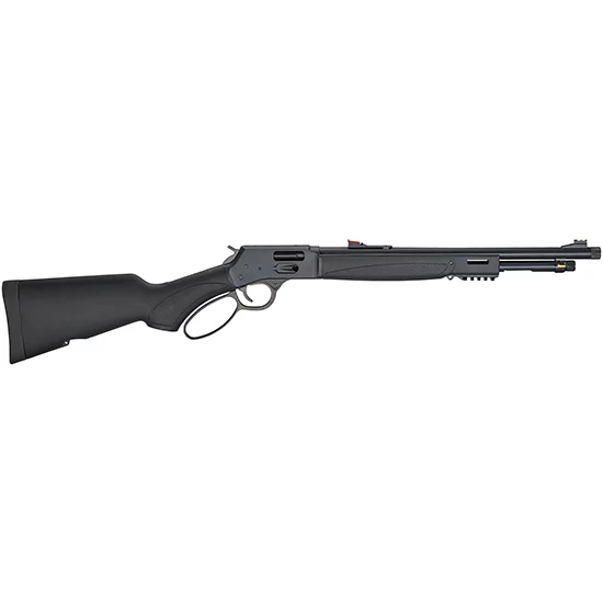 Henry Big Boy X Model .45 Colt lever-action rifle with black synthetic stock and blued steel finish