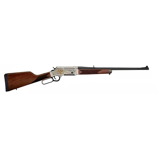 Henry Long Ranger Antelope .243 Win 20in blued barrel engraved nickel-plated receiver walnut stock