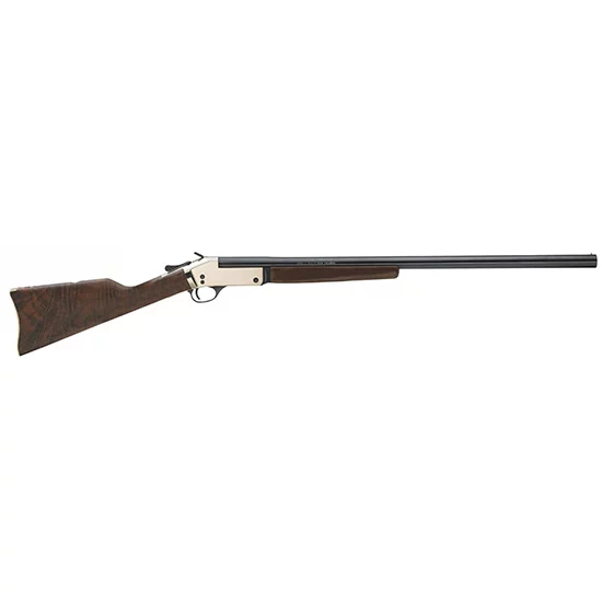 Henry H015B-20 single shot 20 gauge shotgun 26 in blued barrel polished brass receiver walnut stock