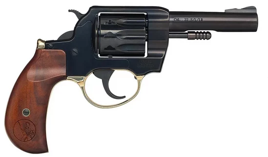 Henry Golden Boy Revolver .22 S/L/LR 4-inch blued barrel with walnut birdshead grip