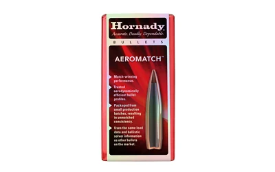 Hornady Aeromatch 22 cal .224 69 gr HPBT bullets 100 ct box