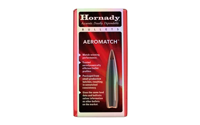 Hornady AEROMATCH .224 caliber 77gr HPBT bullets box