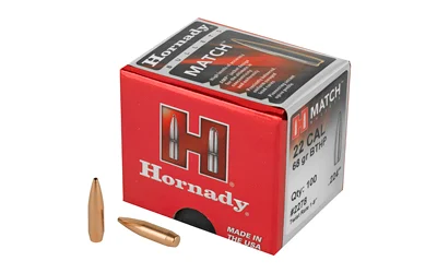 Hornady Match 22 cal .224 68 gr BTHP bullets box of 100
