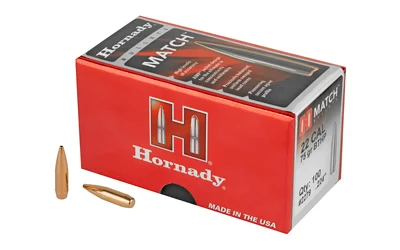 Hornady Match .22 Cal .224 75 gr BTHP bullets 100 count box