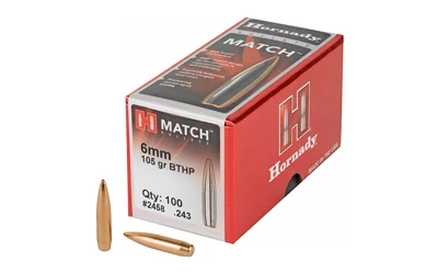 Hornady Match 6mm (.243) 105 gr BTHP bullets 100 count box
