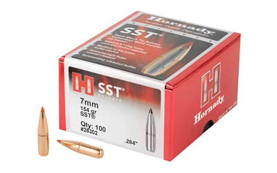 Hornady SST 7mm .284 154gr polymer tip boat-tail bullets - 100 count box