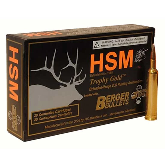 HSM Trophy Gold .308 Win 168 gr Berger VLD 20 rd box