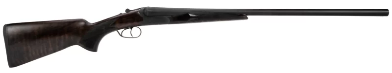 Heritage Badlander 12 Gauge side-by-side shotgun with matte black chrome finish and Turkish walnut field stock
