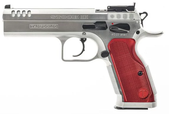 Tanfoglio Stock II Optic Ready 10mm 4.45 inch chrome pistol