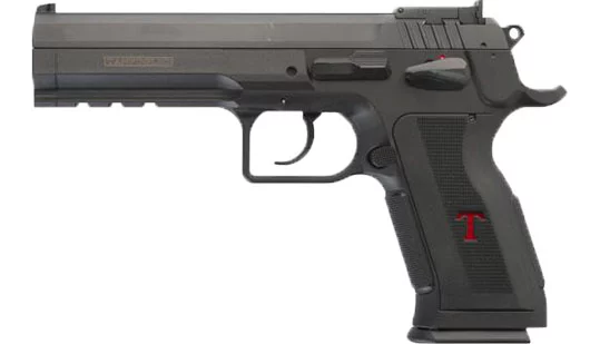 Tanfoglio IFG TFSTOCK3P10 Stock III 10mm full-size pistol, black polymer frame and serrated slide