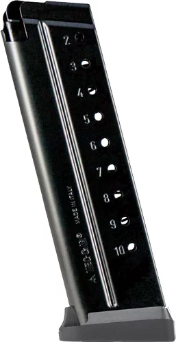 Iver Johnson 9mm 10-round steel magazine for 1911 Government pistol, black finish