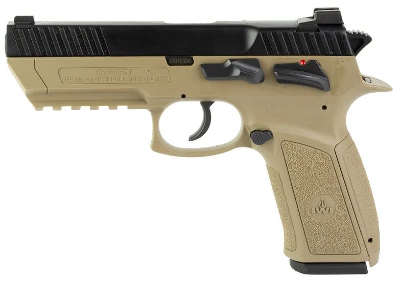 IWI Jericho 941 Enhanced 9mm 4.4in FDE polymer frame black slide