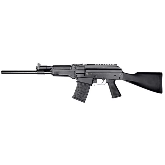 JTS M12AK 12 Gauge semi-auto shotgun side view with 18.7" chrome-lined barrel and black synthetic stock