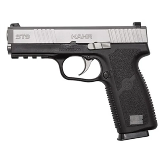 Kahr Arms KAHR ST9 9mm pistol with black polymer frame and stainless slide, 4.0 barrel, two magazines